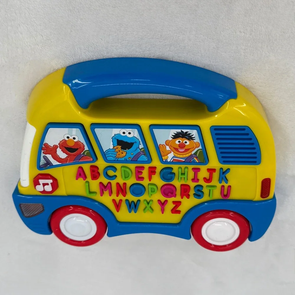 Vintage Sesame Street Elmo's Alphabet Bus ABC Learning Musical Toy Fisher Price